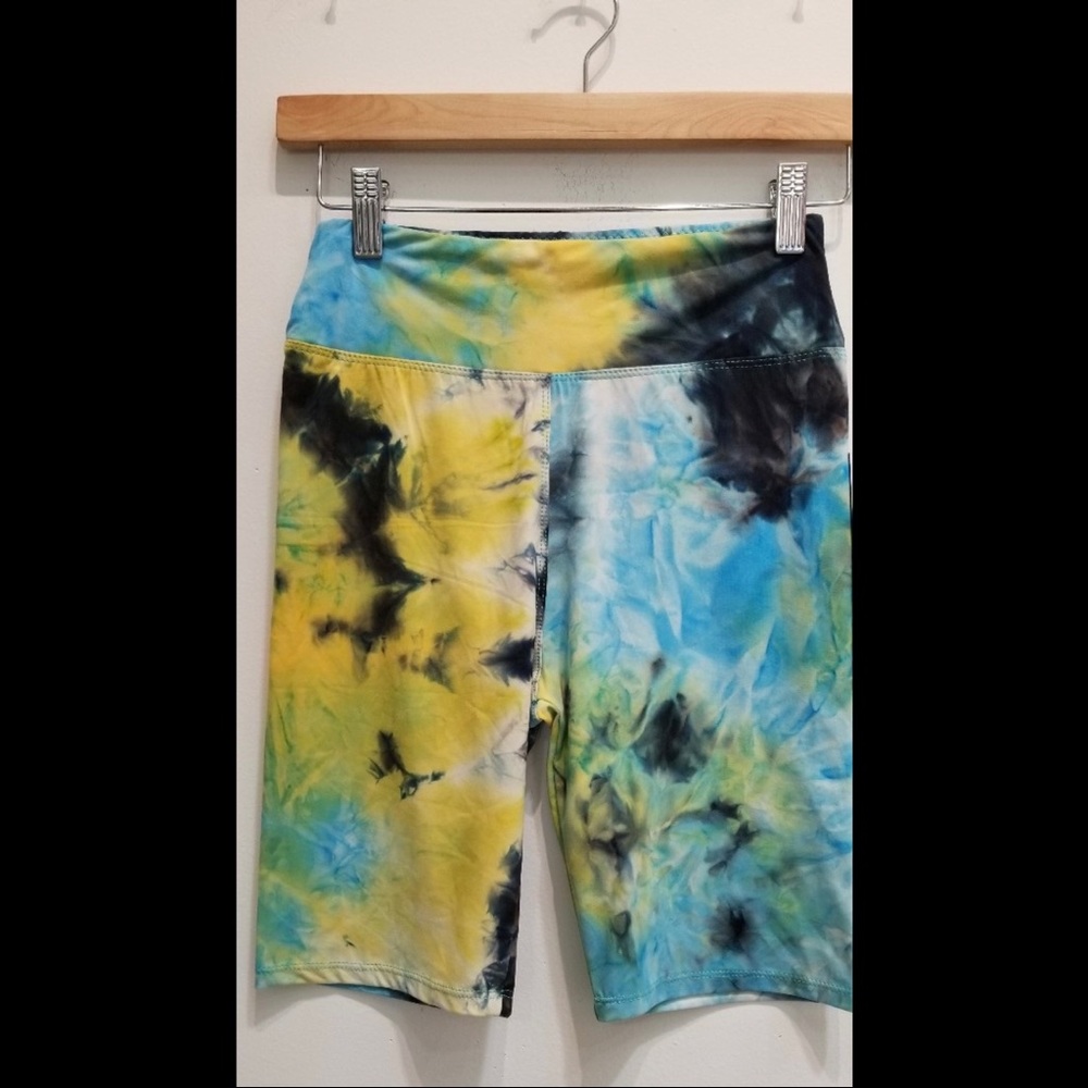 Tie Dye High Waisted Biker Shorts